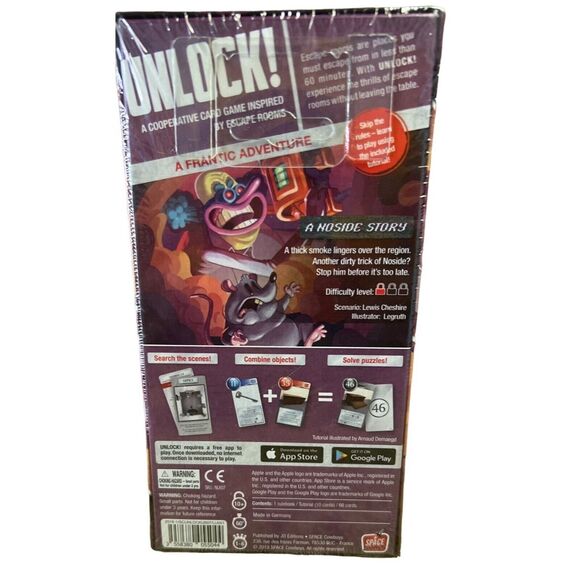 New UNLOCK! A Noside Story Card Game Escape Room Adults Kids Family Game Night - Picture 2 of 8